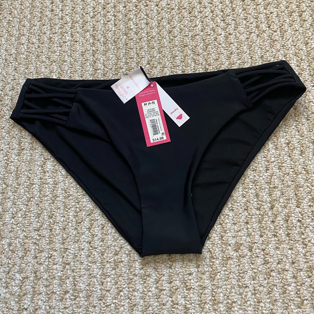 XHILARATION | Strappy Criss-Cross Sides Bikini Bottom Medium - Picture 5 of 8